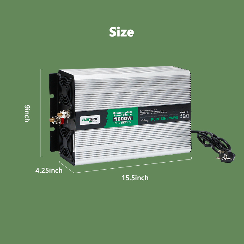 CPS1000-1000W Pure Sine Wave Power Inverter With Battery Charger UPS